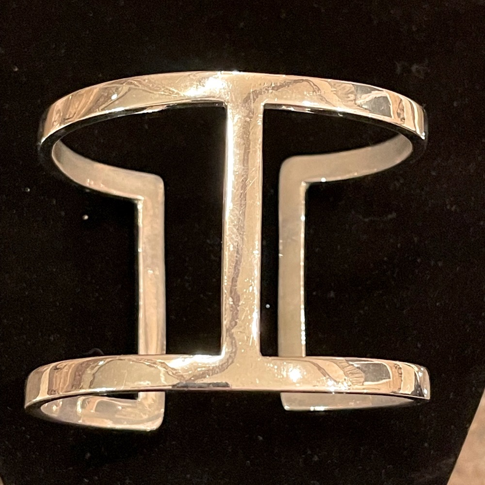 Vince Camuto silver tone geometric cuff bracelet
